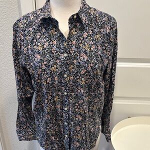 EIC LOFT Multicolor Floral Button Down Blouse